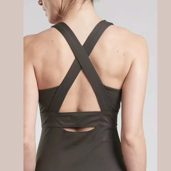 ATHLETA Deep Breath Bralette Dress - Graphite sz SP - Picture 2 of 8